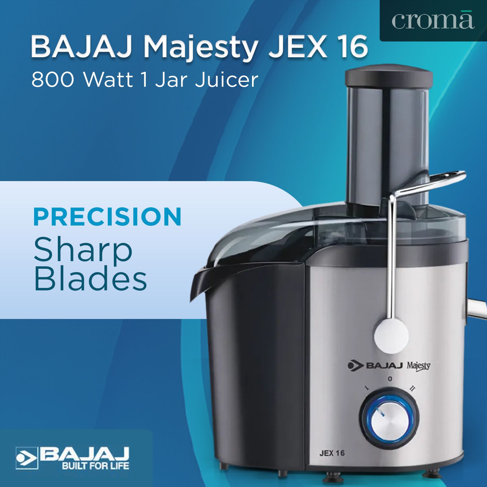 Buy Bajaj Majesty JEX 16 800 Watt 1 Jar Juicer (Elegant Backlit